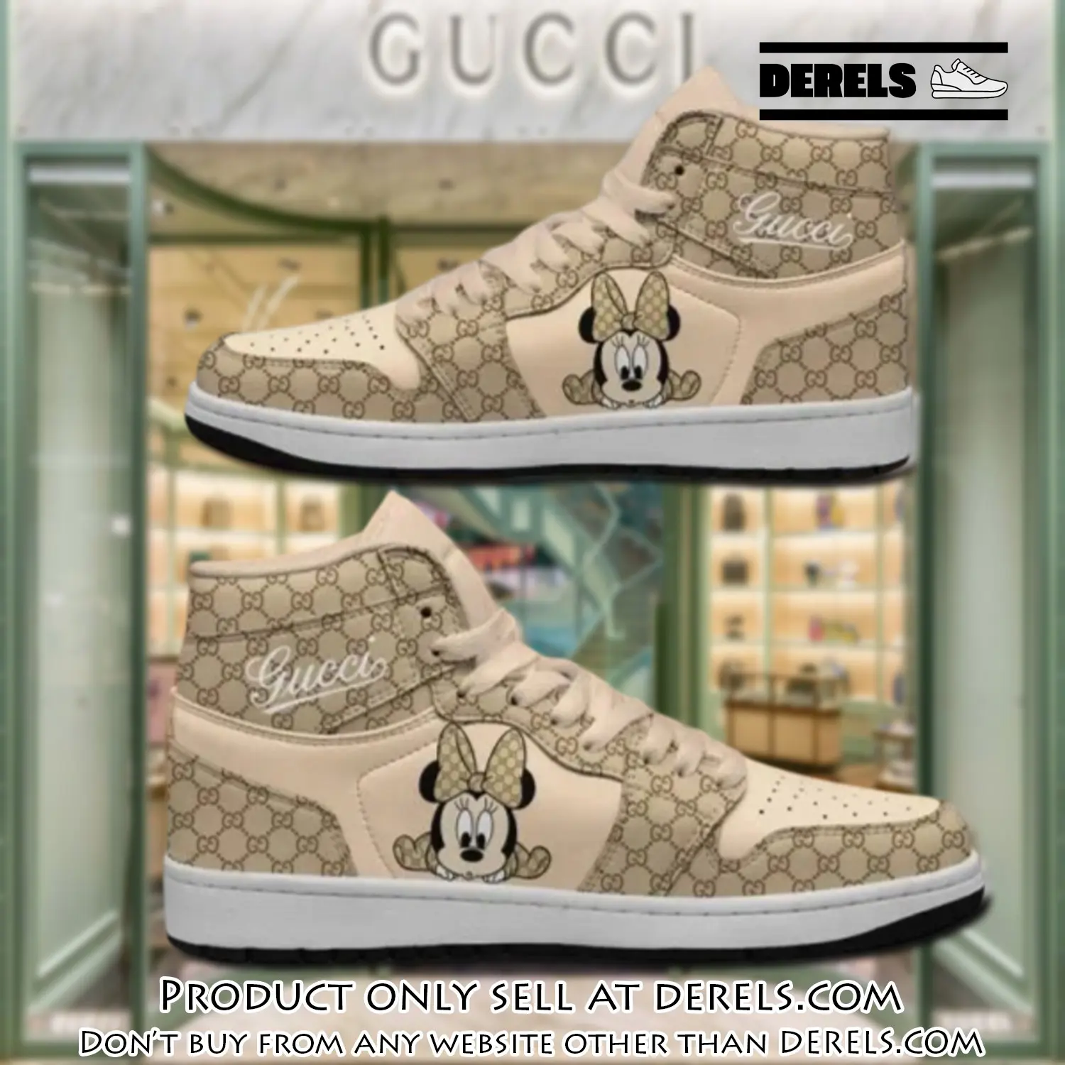 Gucci x mickey high air jordan sneakers shoes hot  disney gifts unisex dr0851368